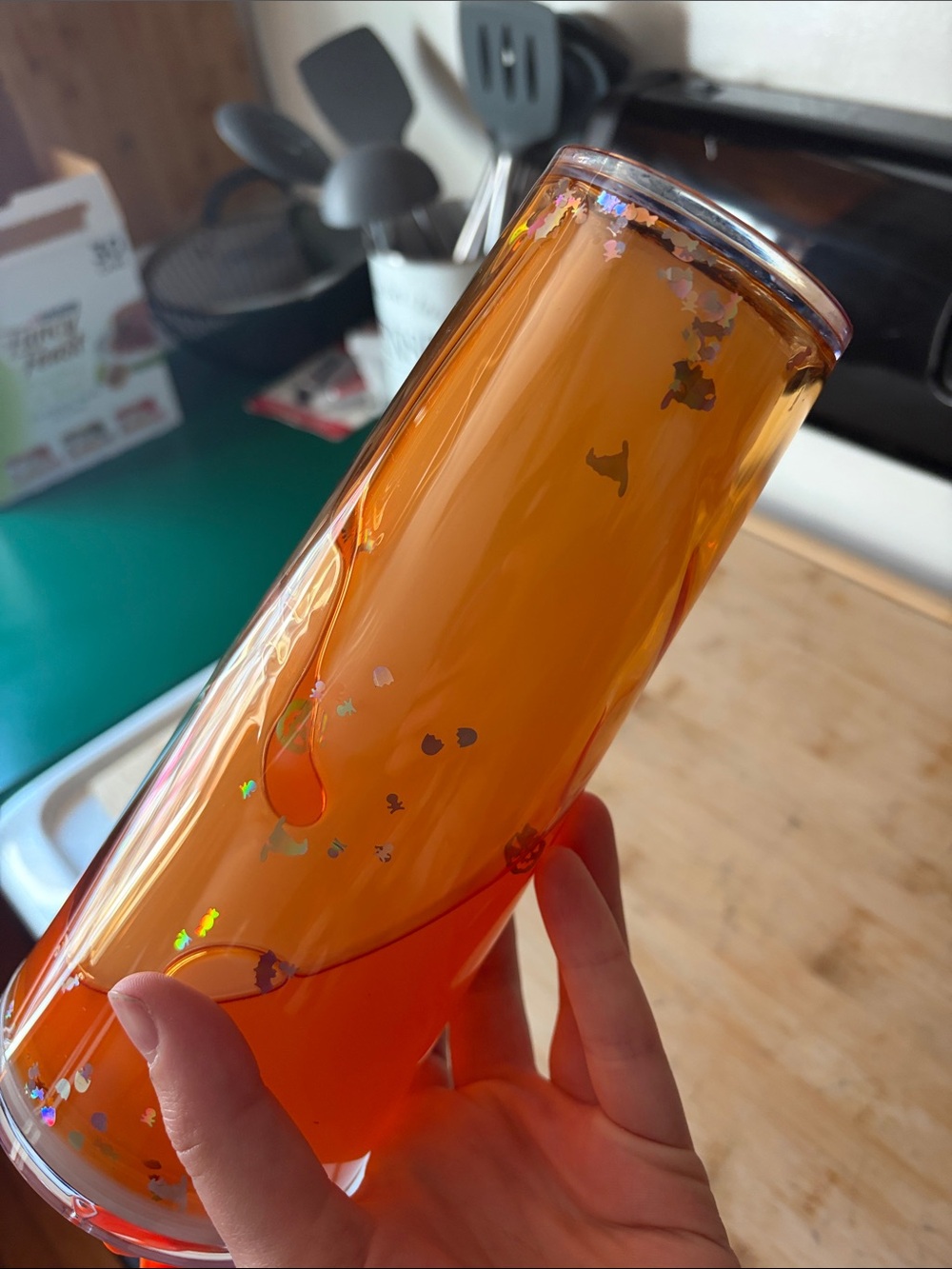 Halloween Orange Double-Wall Travel Tumbler with Lid -